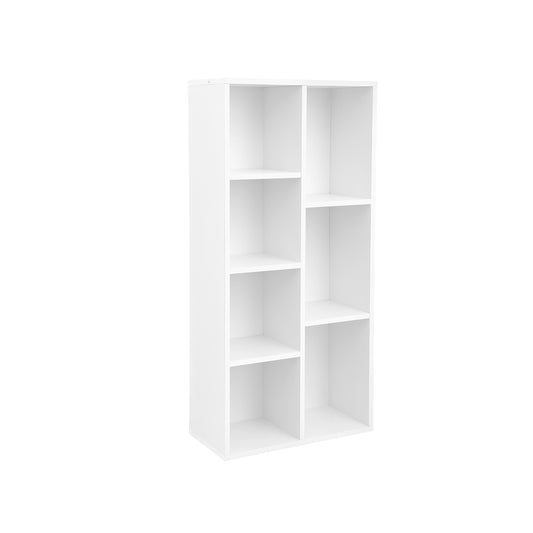 Biblioteca Librería con 7 Compartimentos 50 x 24 x 106 cm Blanco-VASAGLE