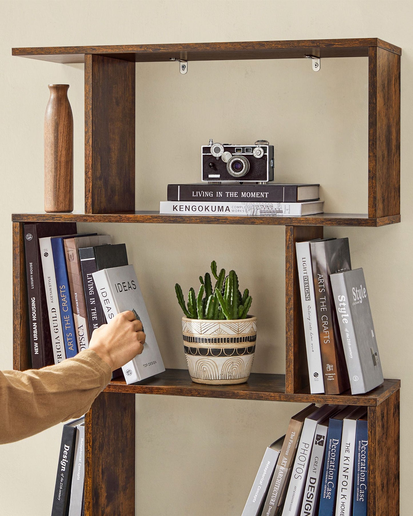 Librería de Madera Decorativa-VASAGLE