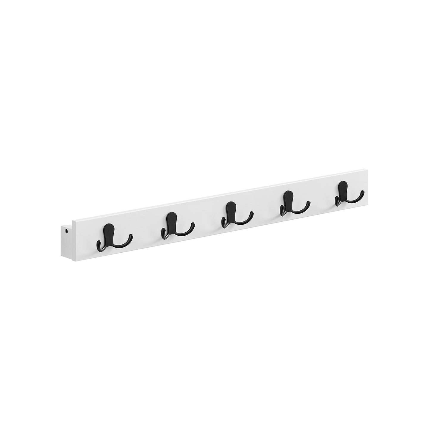 Colgador de Pared con Estante y 5 Ganchos de Metal Blanco Nube-SONGMICS