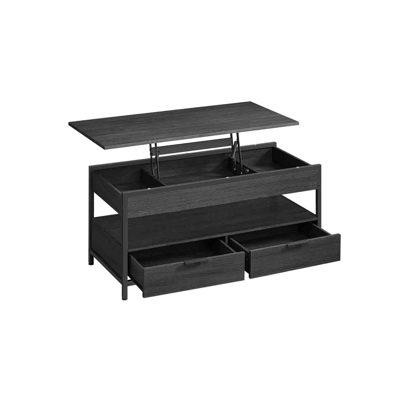 Mesa de Centro Elevable con Cajones-VASAGLE