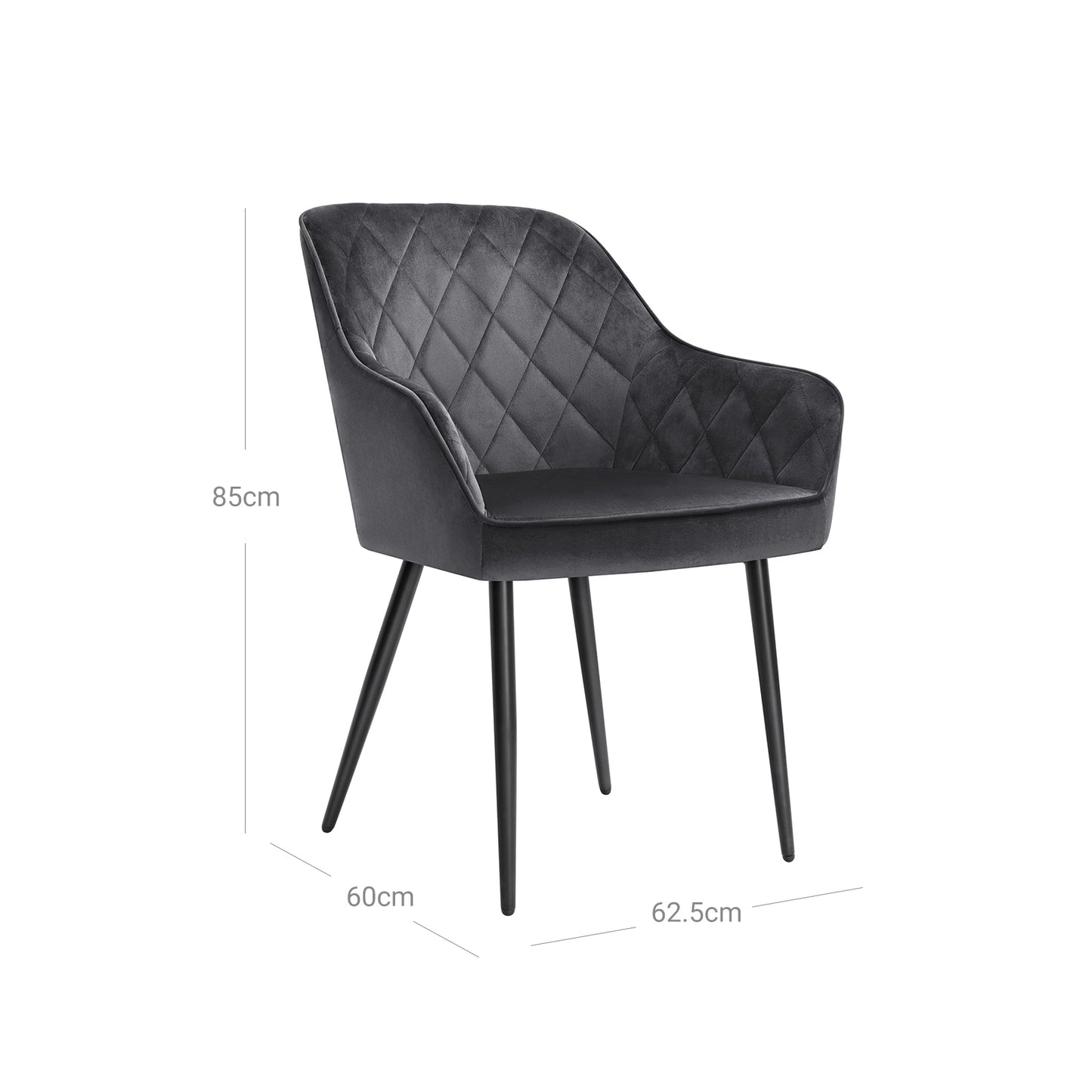 Silla de Comedor Gris-SONGMICS