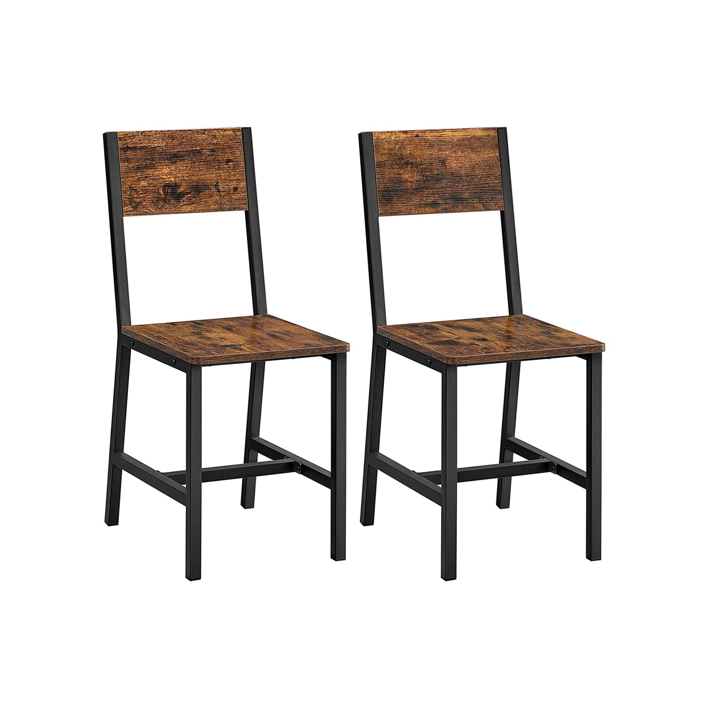 Juego de 2 Sillas de Comedor Sillas para Comedor Silla de Cocina Marrón Rústico-VASAGLE