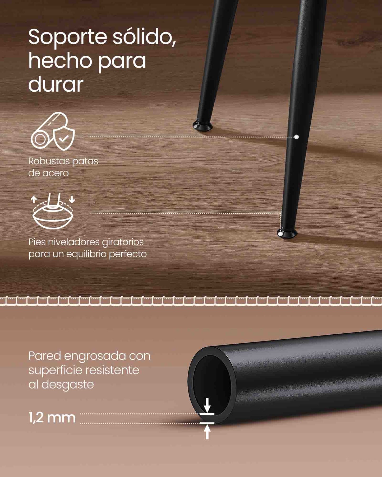 EKHO Colección - Juego de 2 Sillas de Comedor-VASAGLE