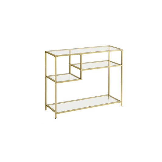 Mesa de Consola Auxiliar 35 x 100 x 80 cm Dorado-VASAGLE