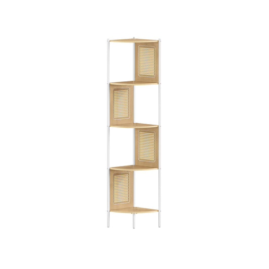 Librería Esquinera de 5 Niveles 31,9 x 31,9 x 156,4 cm Beige Roble-VASAGLE