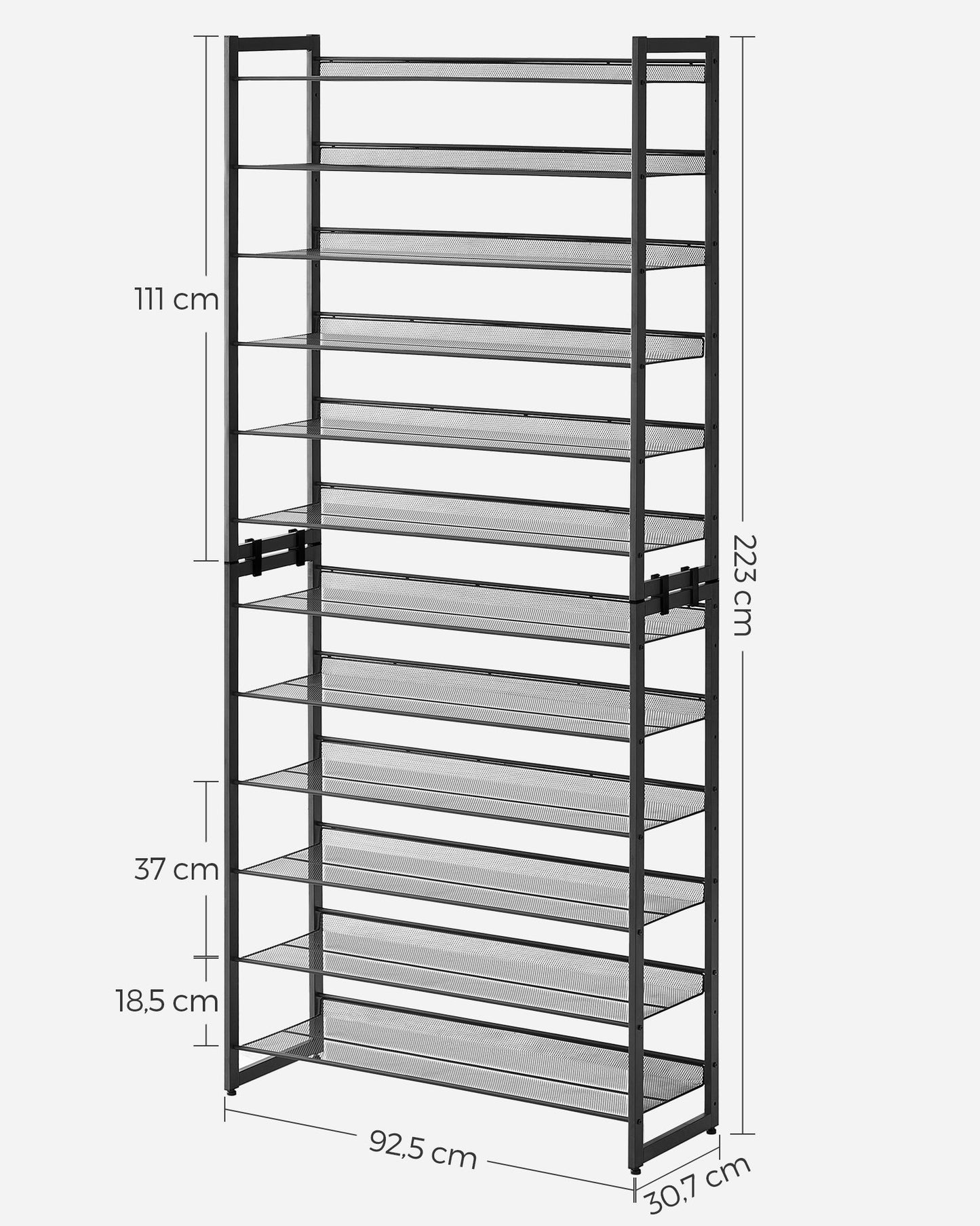 Zapatero de 12 Niveles Organizadores de Zapatos Apilables de 6 Niveles Estante-SONGMICS