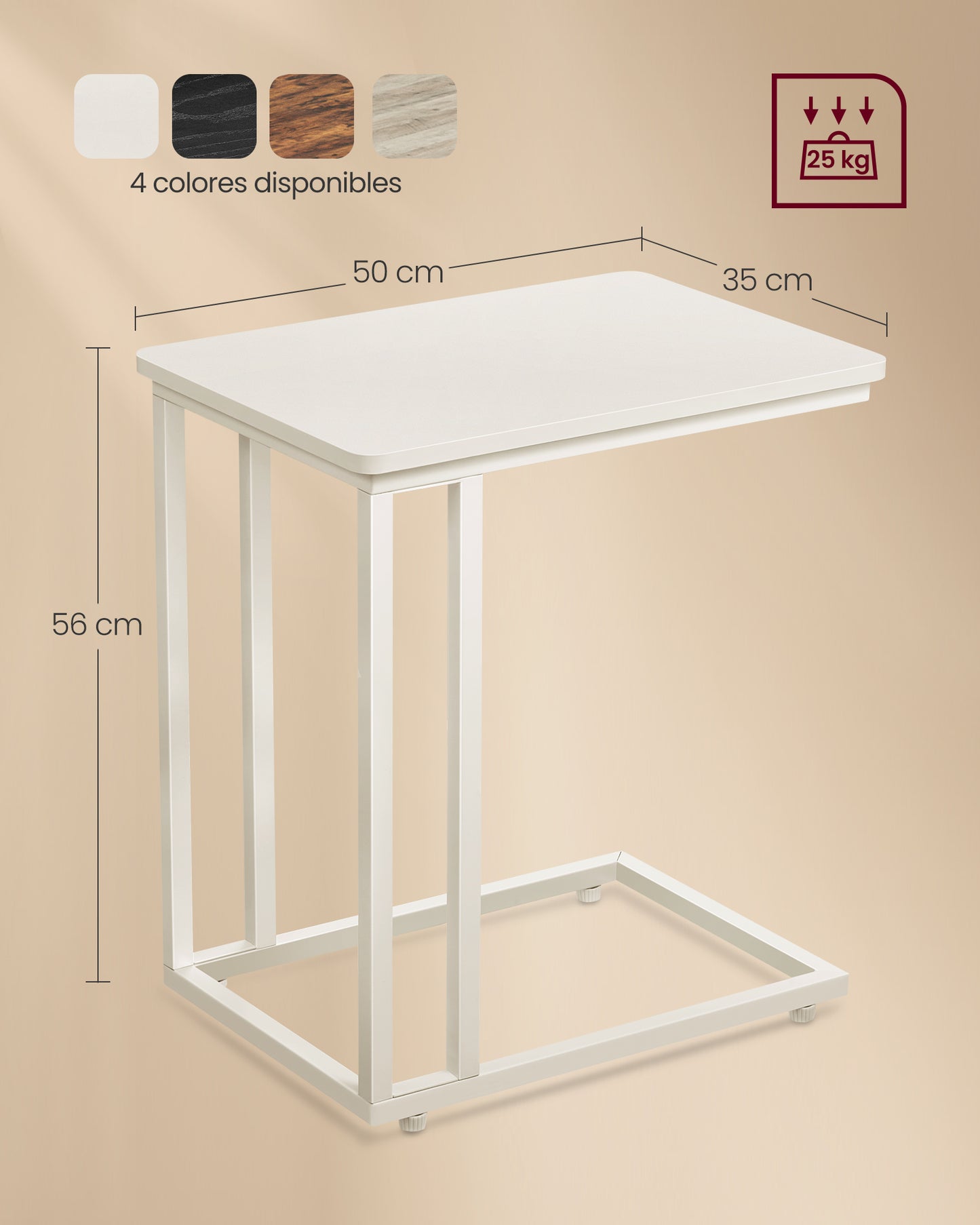 Mesa Auxiliar de Estilo Moderno-VASAGLE