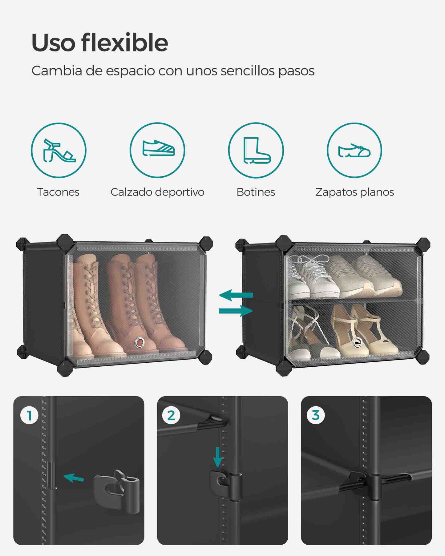 Mueble Zapatero Plástico-SONGMICS