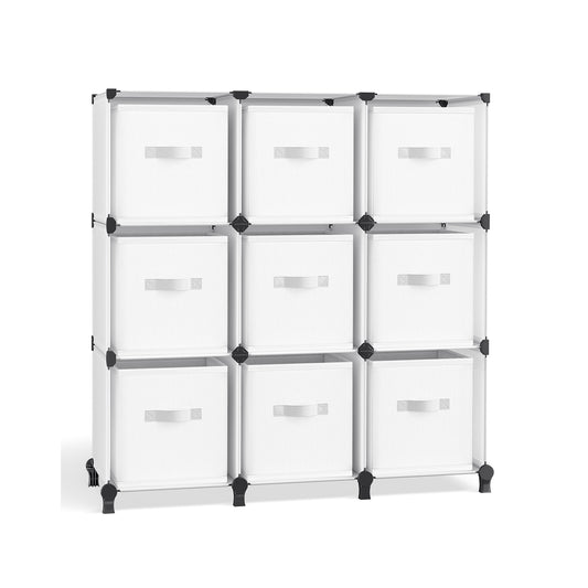 Estantería Modular de 9 Compartimentos Blanco Nube-SONGMICS