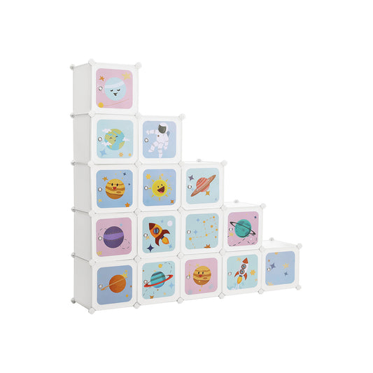 Armario Modular Infantil de 16 Cubos-SONGMICS