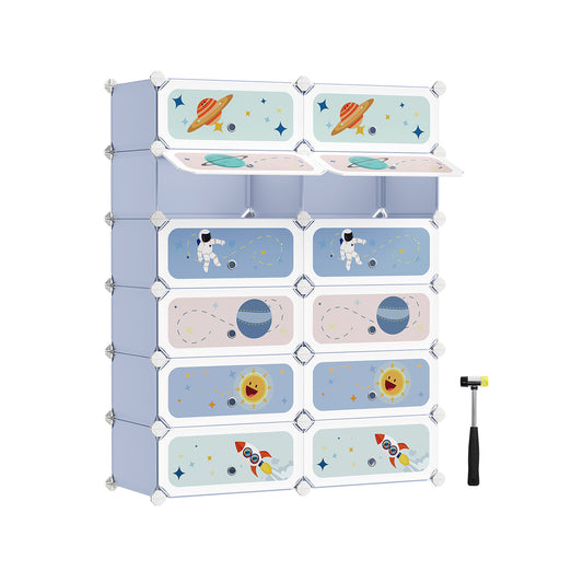 Estantería Modular Infantil de 12 Cubos Azul Pálido-SONGMICS