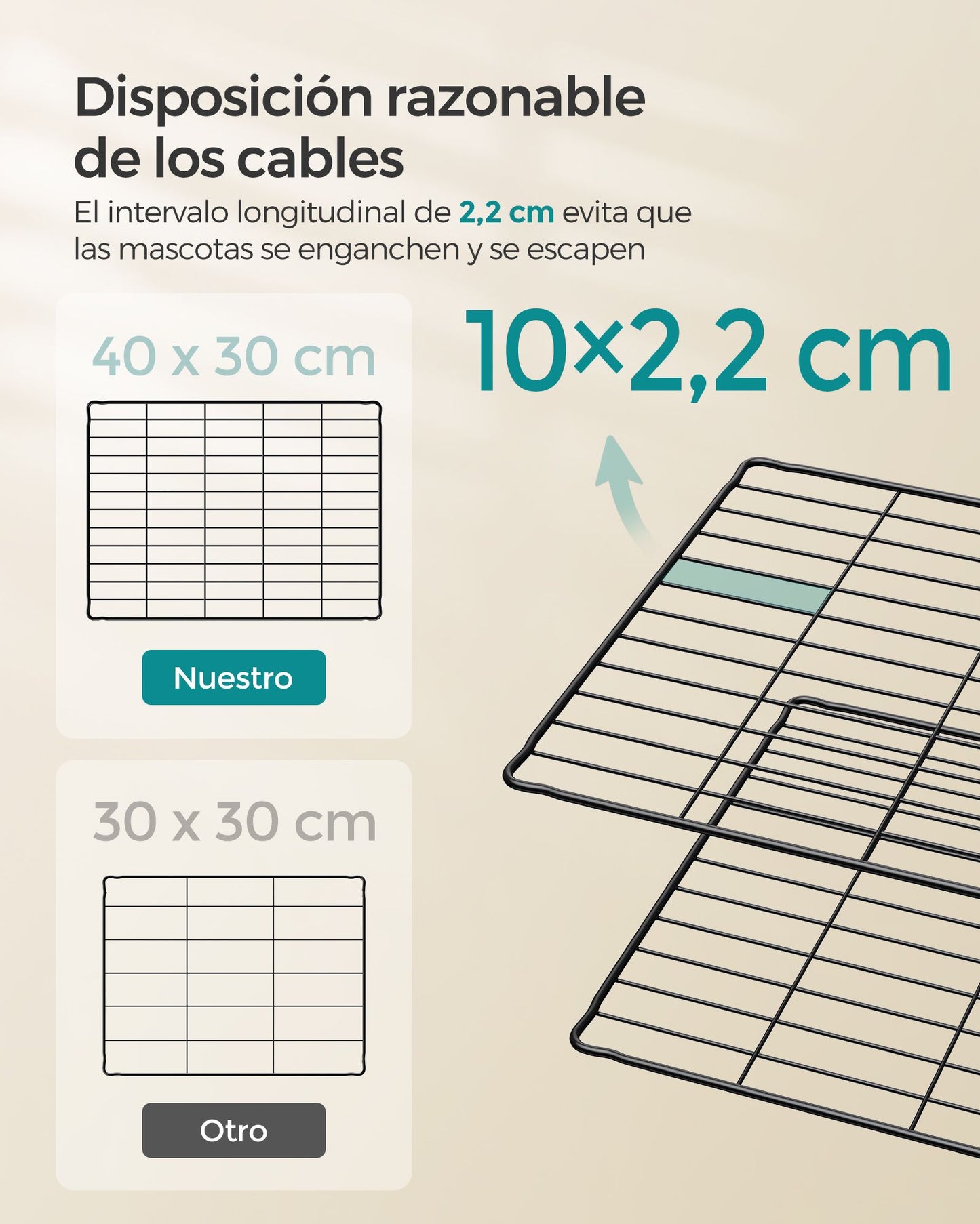 Jaula para Mascotas Metálica para Hámster-SONGMICS