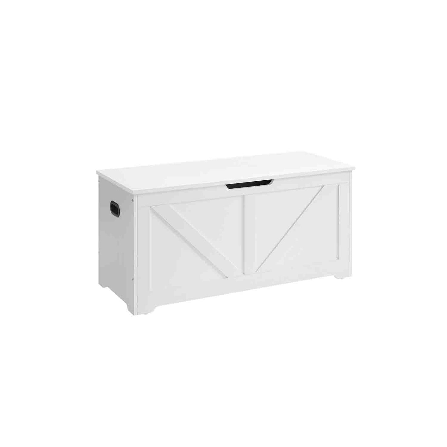 Puff Almacenaje 40 x 100 x 46 cm Blanco Mate-VASAGLE