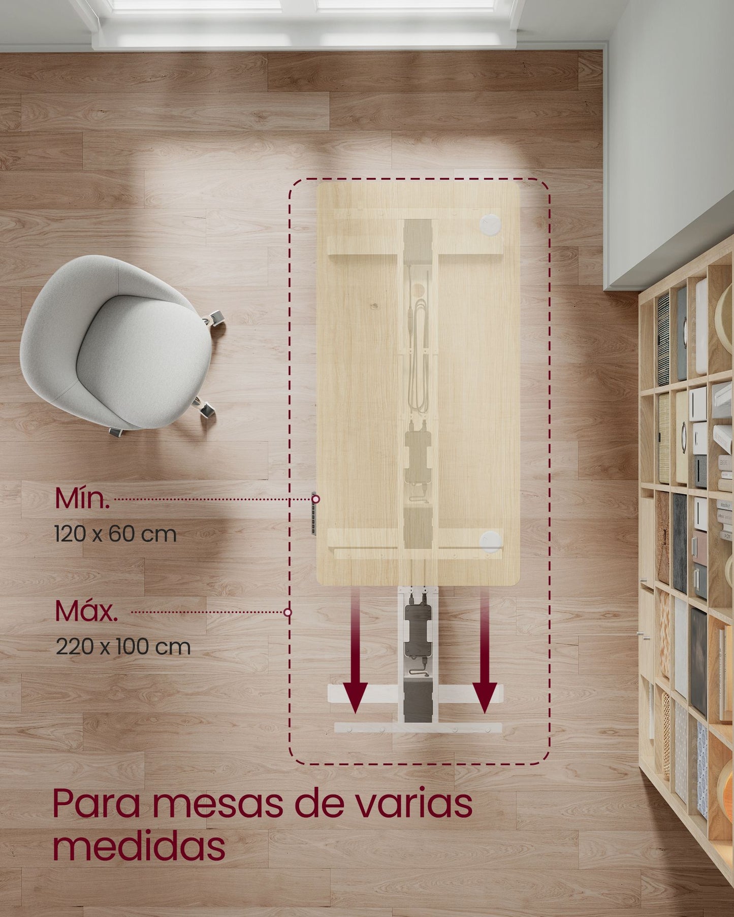 Escritorio Eléctrico Regulable en Altura-VASAGLE