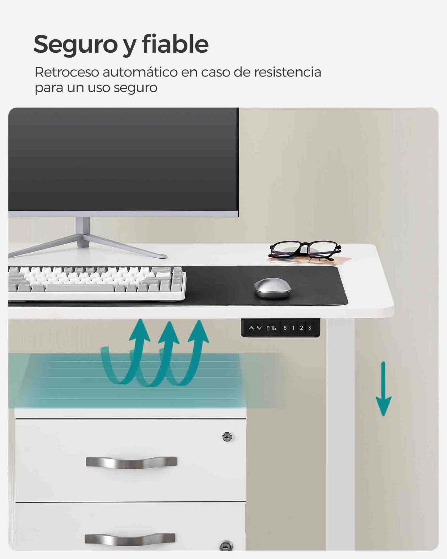 Escritorio Eléctrico de Altura Ajustable-SONGMICS