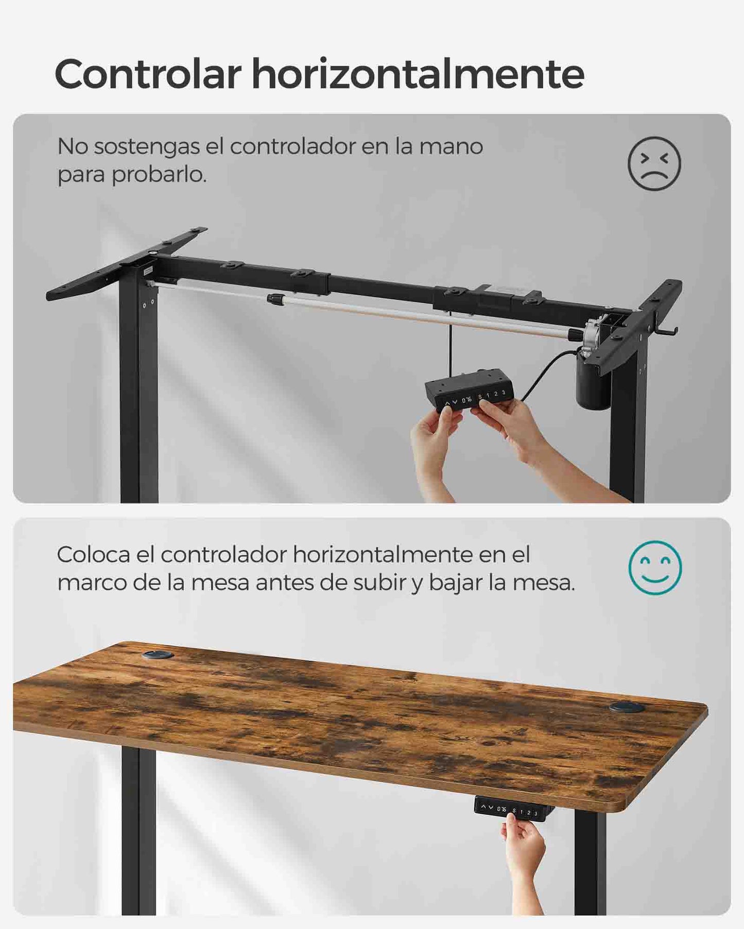 Escritorio eléctrico de Altura Ajustable-SONGMICS