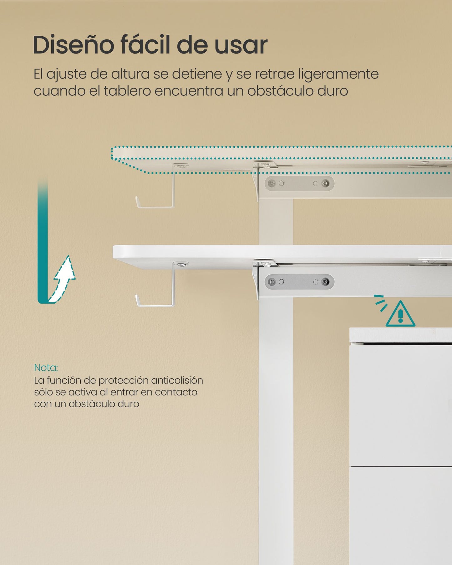 Escritorio Eléctrico Regulable en Altura 60 x 110 x (72-120) cm-SONGMICS