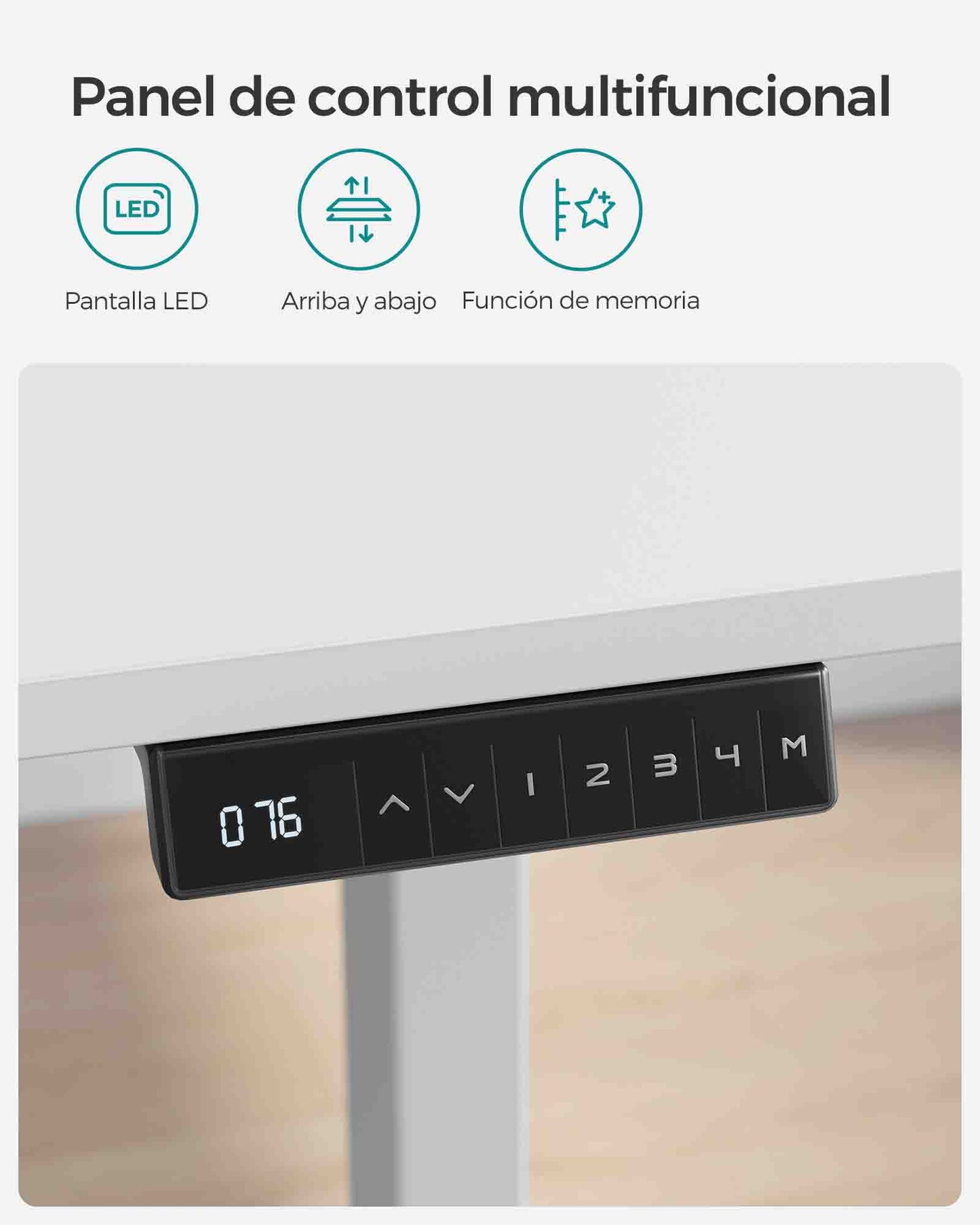 Escritorio Eléctrico de Altura Ajustable-SONGMICS