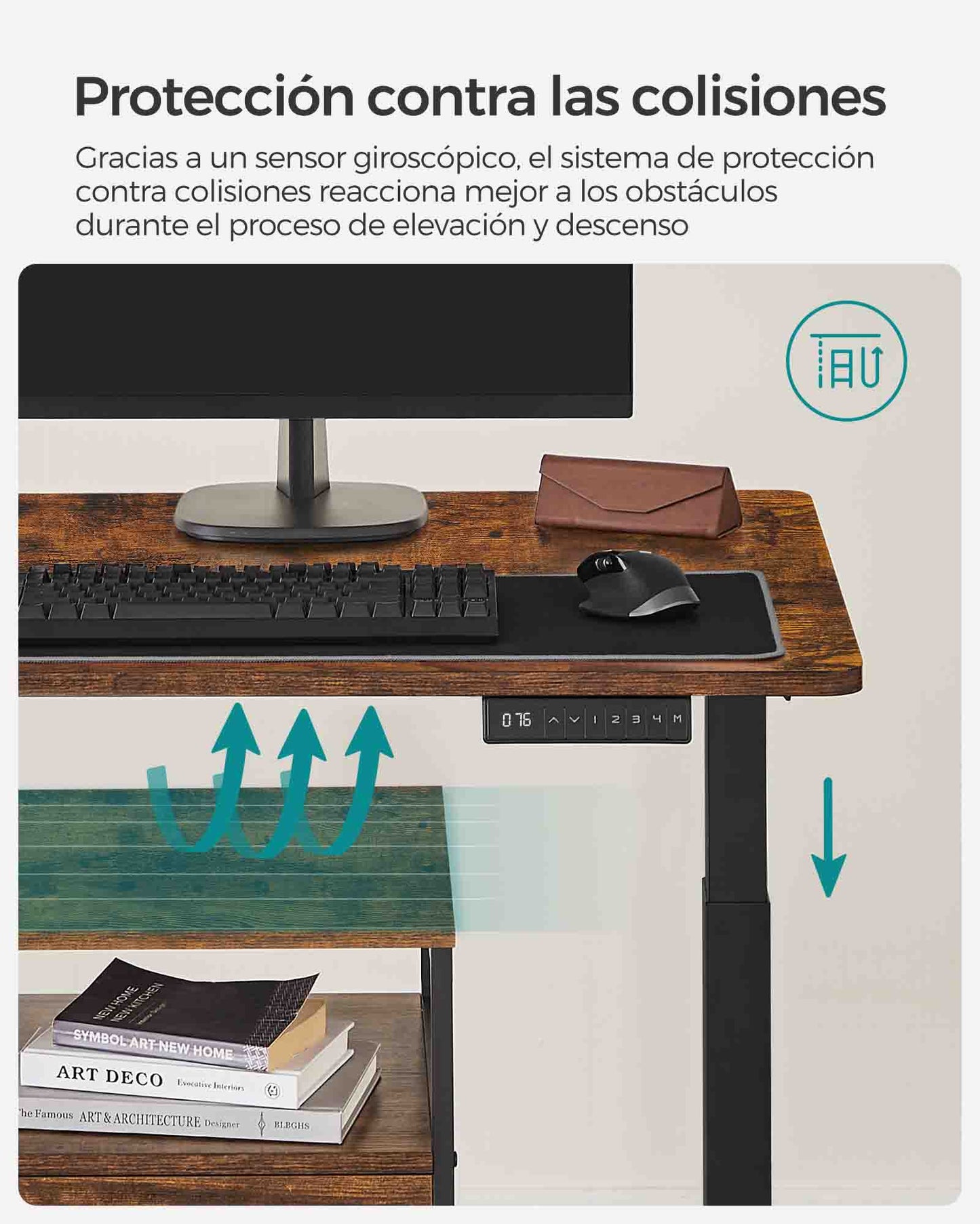 Escritorio Eléctrico de Altura Ajustable-SONGMICS