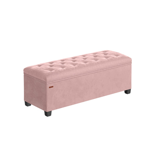 Puff Almacenaje 40 x 110 x 40 cm Rosa Jalea-SONGMICS