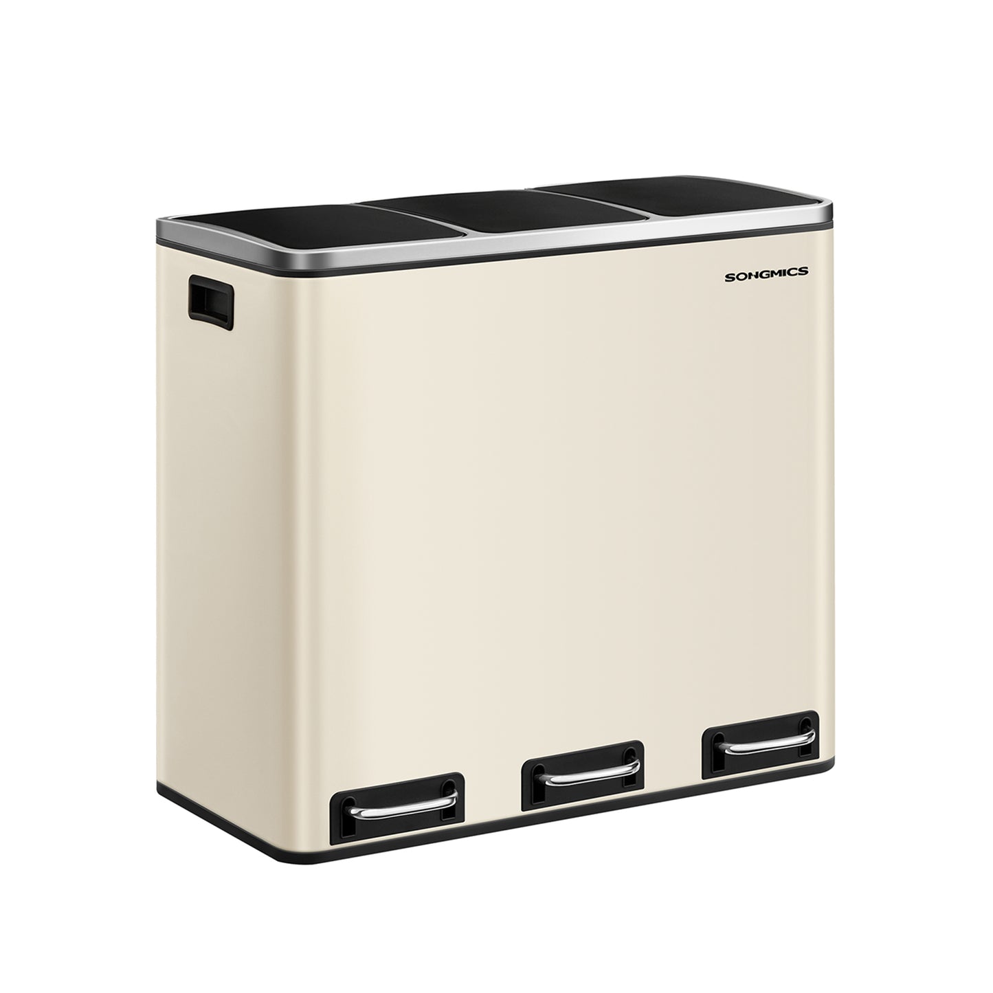 Cubo de Basura para Cocina 3 x 18 L Beige Arena-SONGMICS