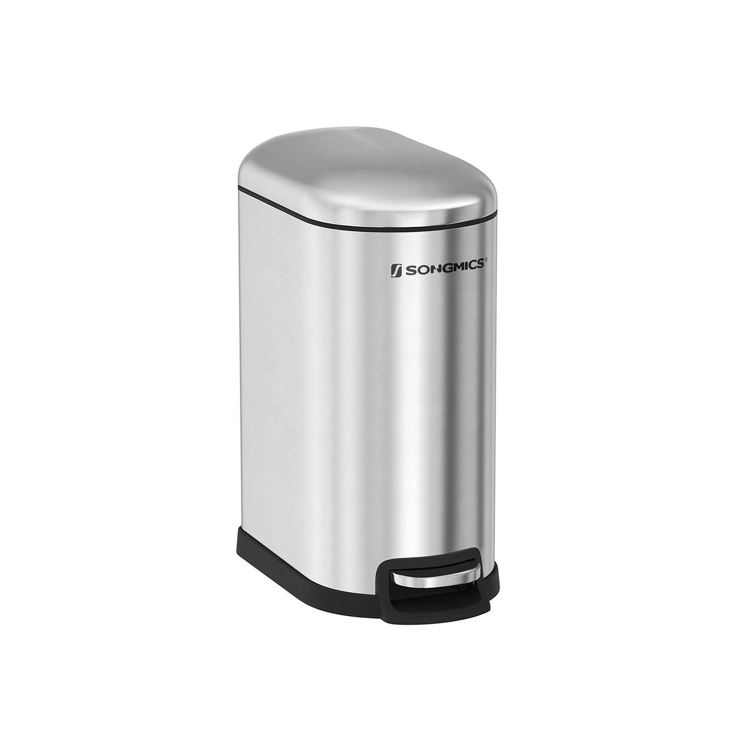 Cubo de Basura de Cocina de 10 L Plata-SONGMICS