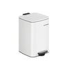 Cubo de Basura de 20 L Acero Inoxidable Blanco Nube-SONGMICS