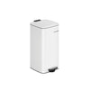 Cubo de Basura de 30 L Acero Inoxidable Blanco Nube-SONGMICS