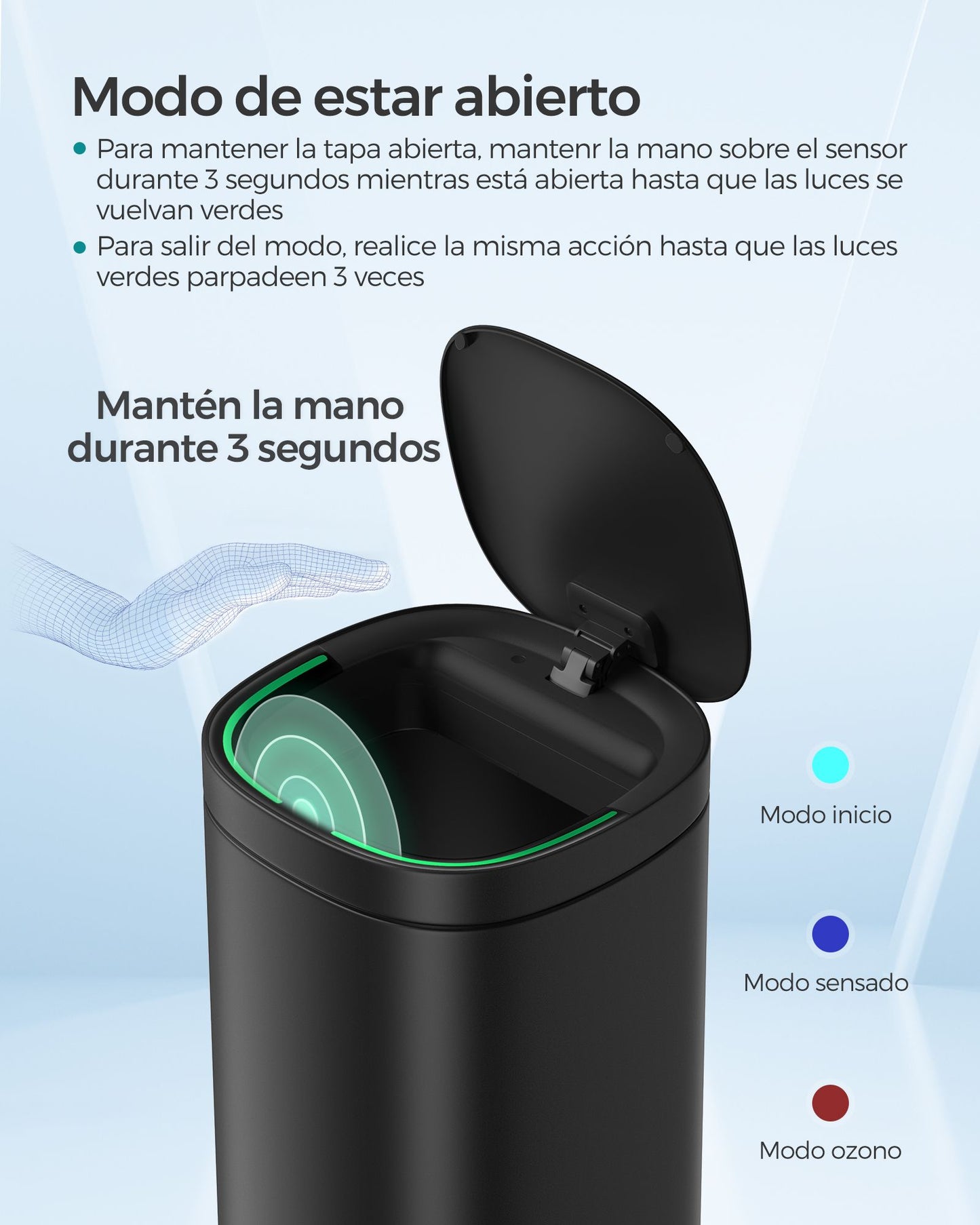 Cubo de Basura con Sensor 50 l-SONGMICS