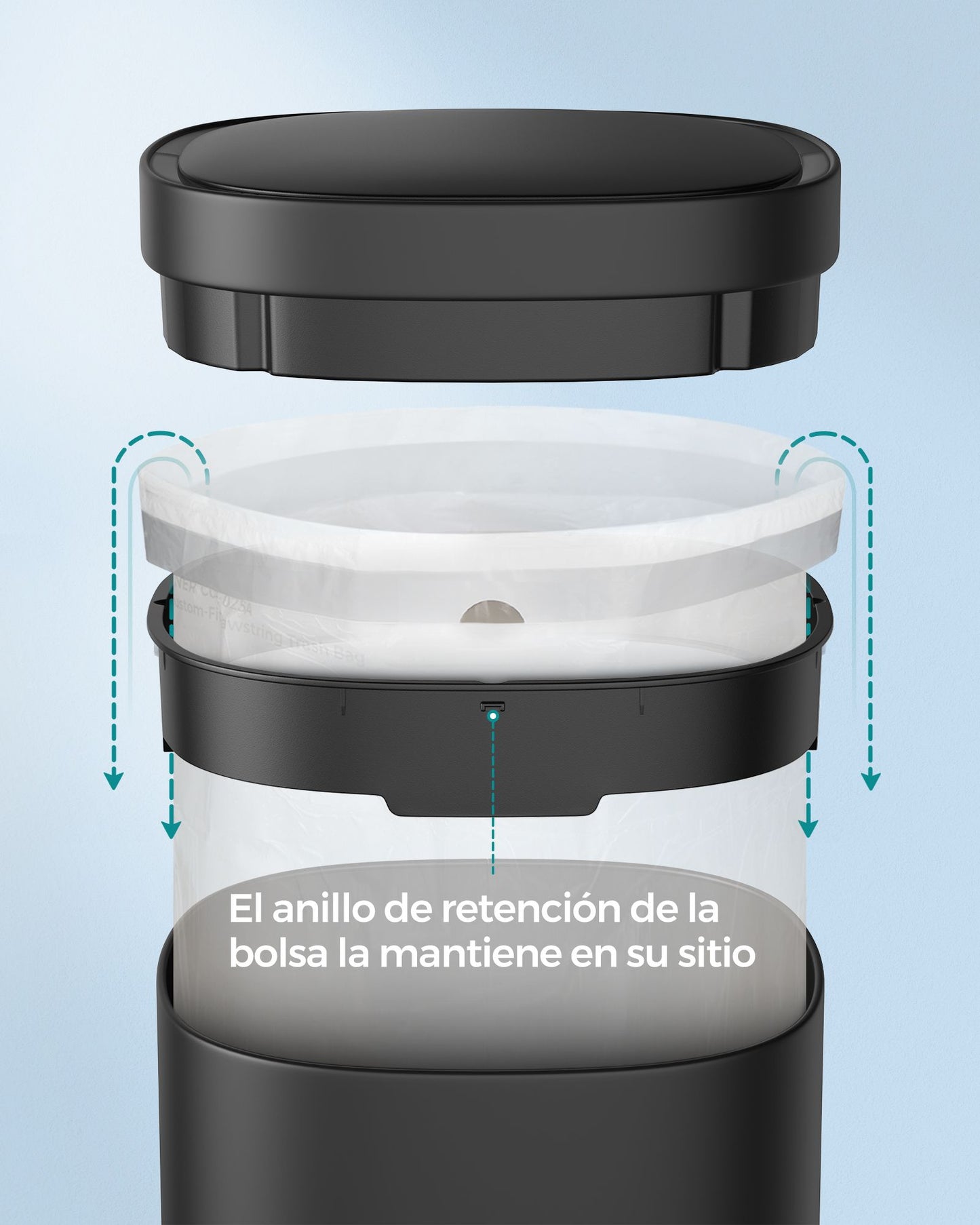 Cubo de Basura con Sensor 50 l-SONGMICS