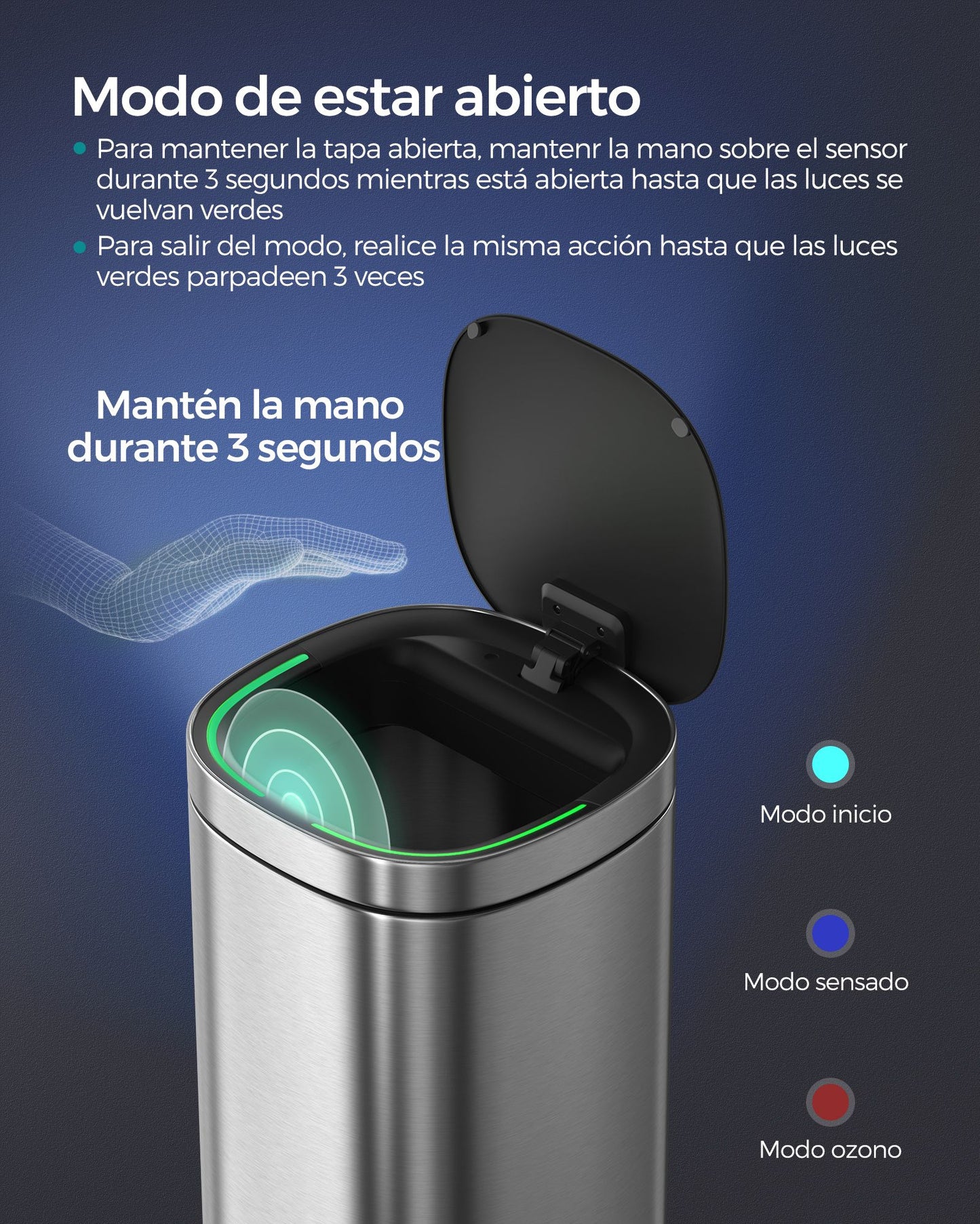 Cubo de Basura con Sensor de Movimiento-SONGMICS