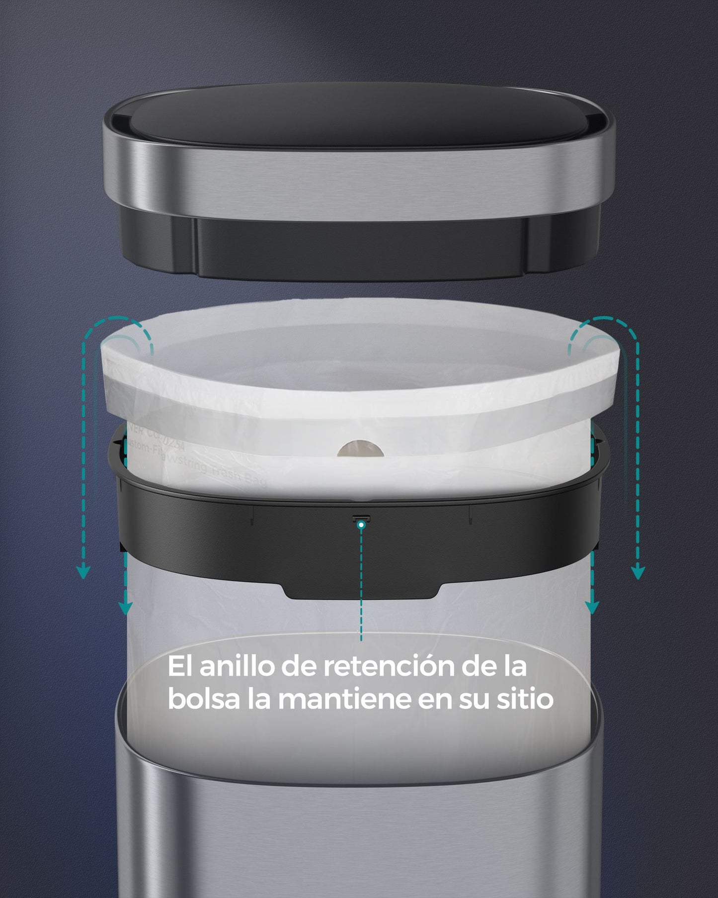 Cubo de Basura con Sensor de Movimiento-SONGMICS