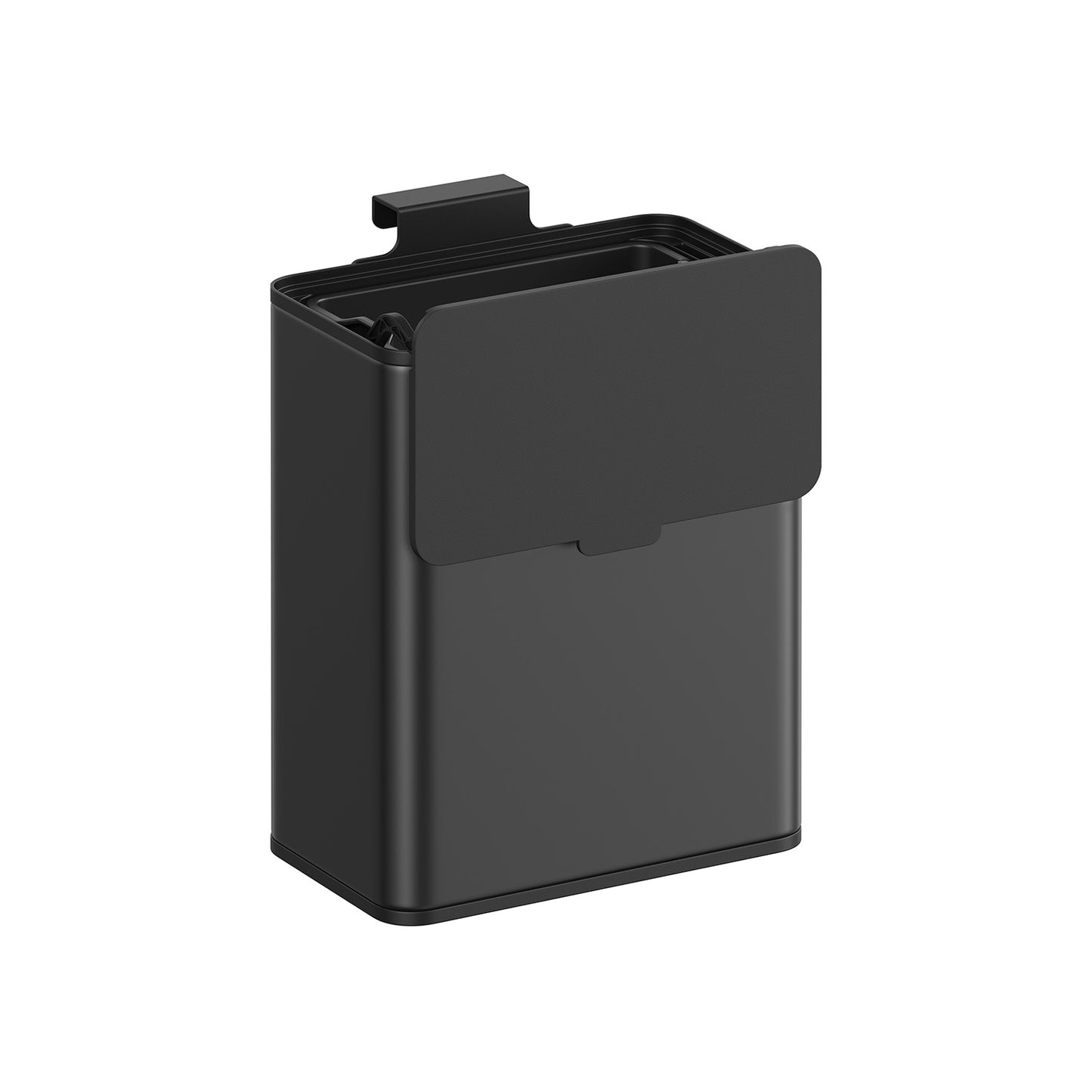 Cubo de Basura Colgante 8 L con Tapa Negro Tinta-SONGMICS