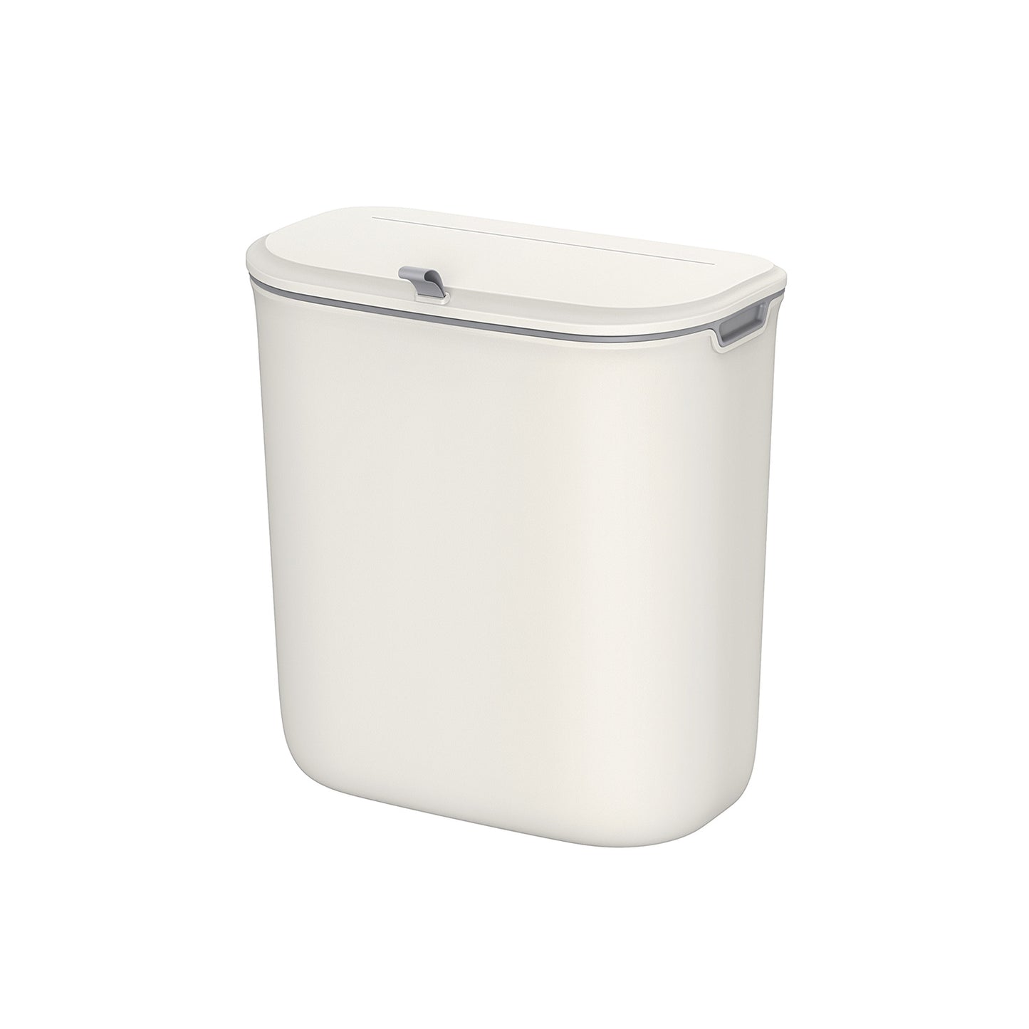 Cubo de Basura Colgante 9 L con Tapa Blanco-SONGMICS