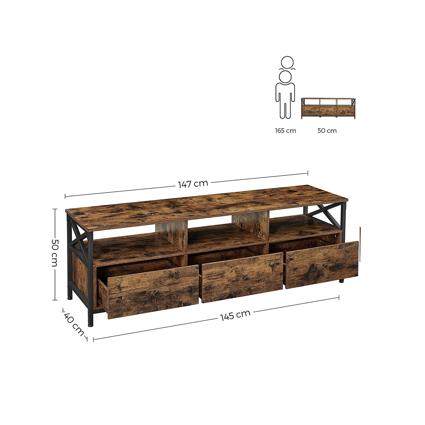 Mueble TV Industrial-VASAGLE