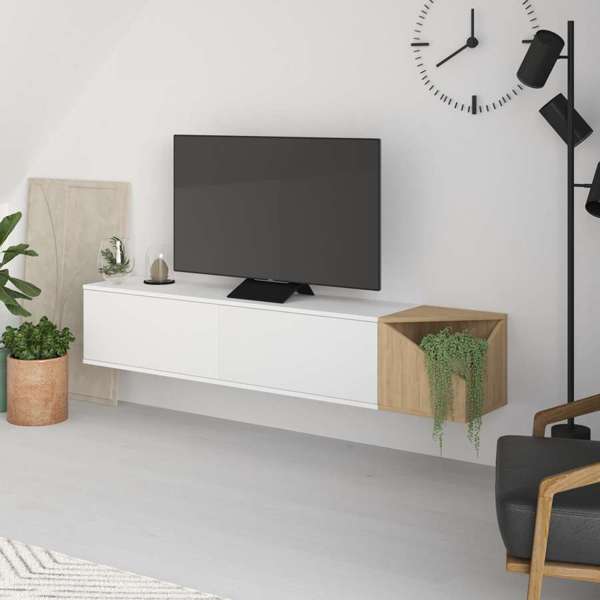Mueble Tv Aulos Blanco-roble