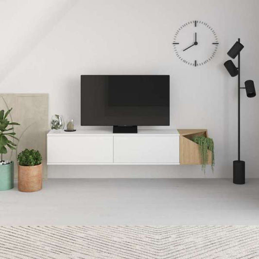 Mueble Tv Aulos Blanco-roble
