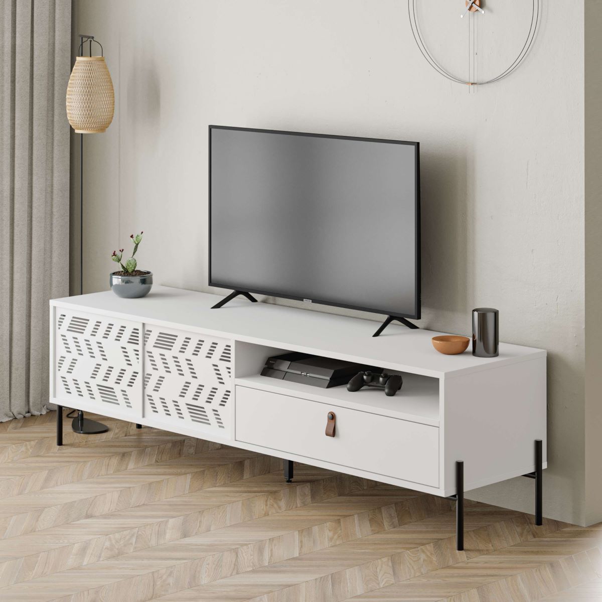 Mueble Tv Dionysos 170 Cm Blanco