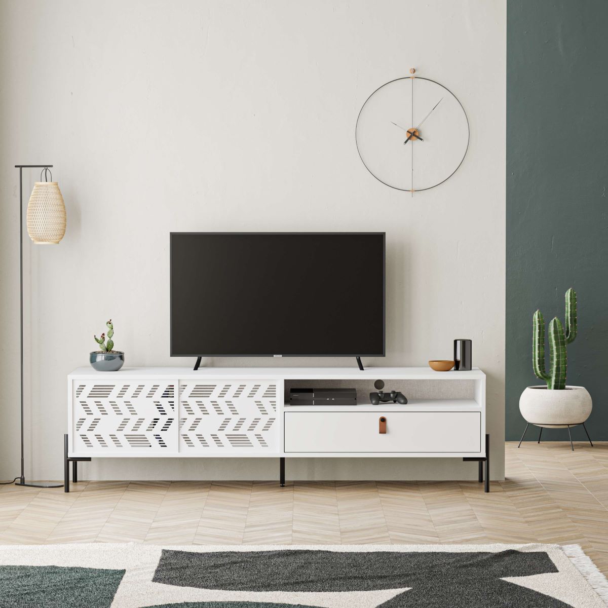 Mueble Tv Dionysos 170 Cm Blanco