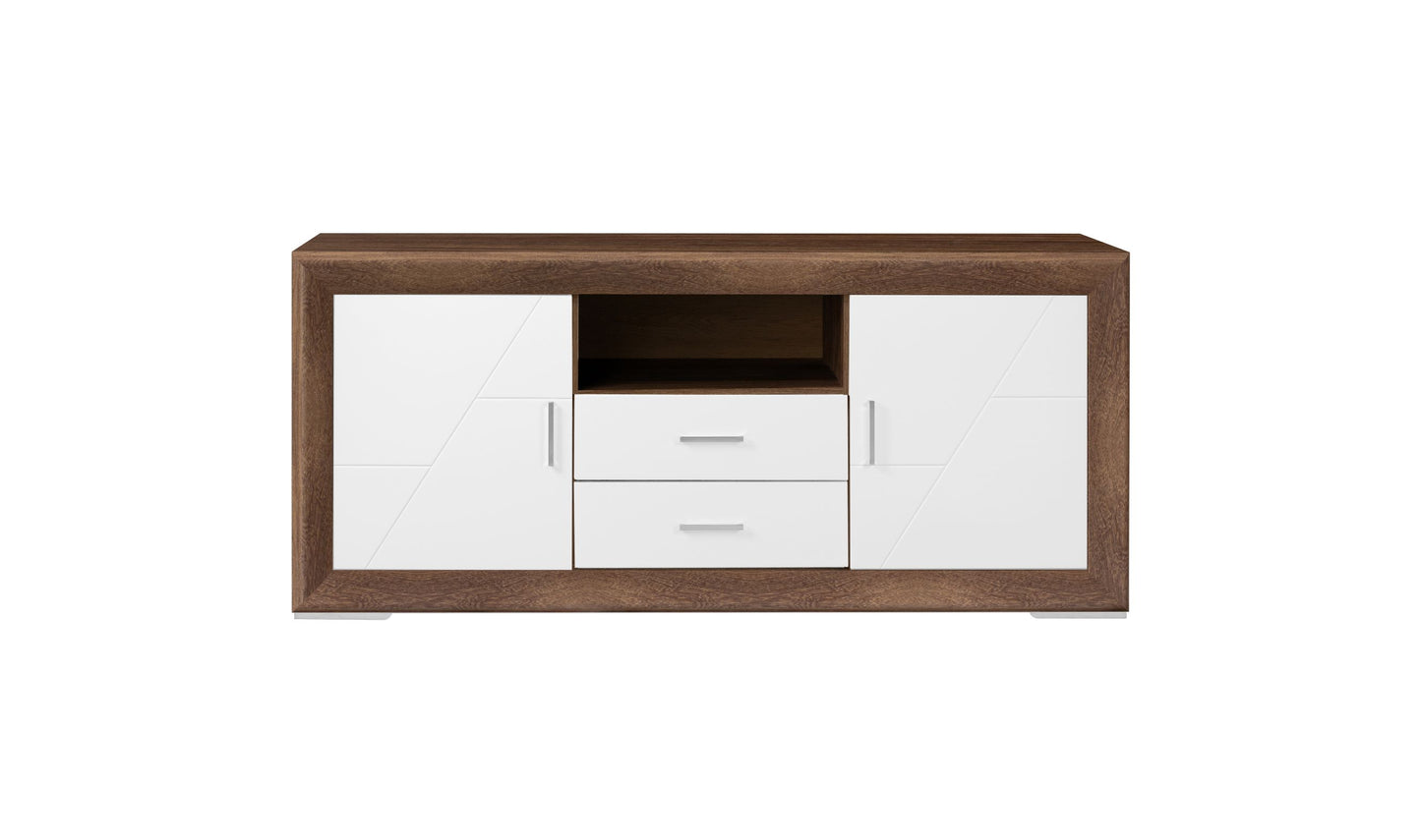 Mesa Tv - Venprodin - 140x59,6x41,5 Cm - Nogal/blanco