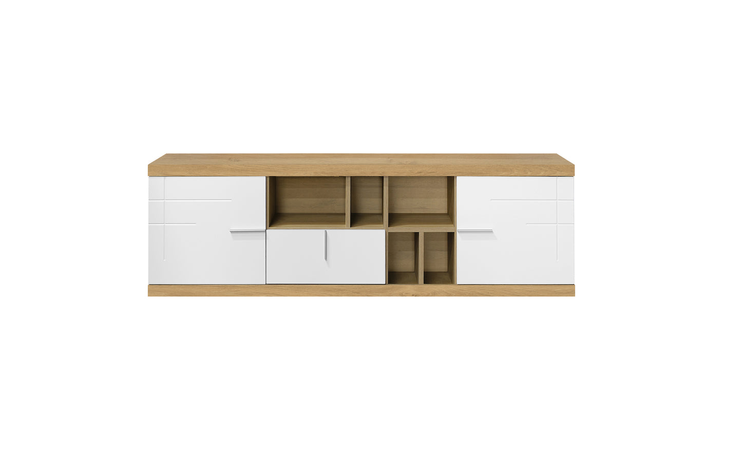 Mesa Tv 180 Cm - Venprodin - 180x55,6x40 Cm - Roble/blanco