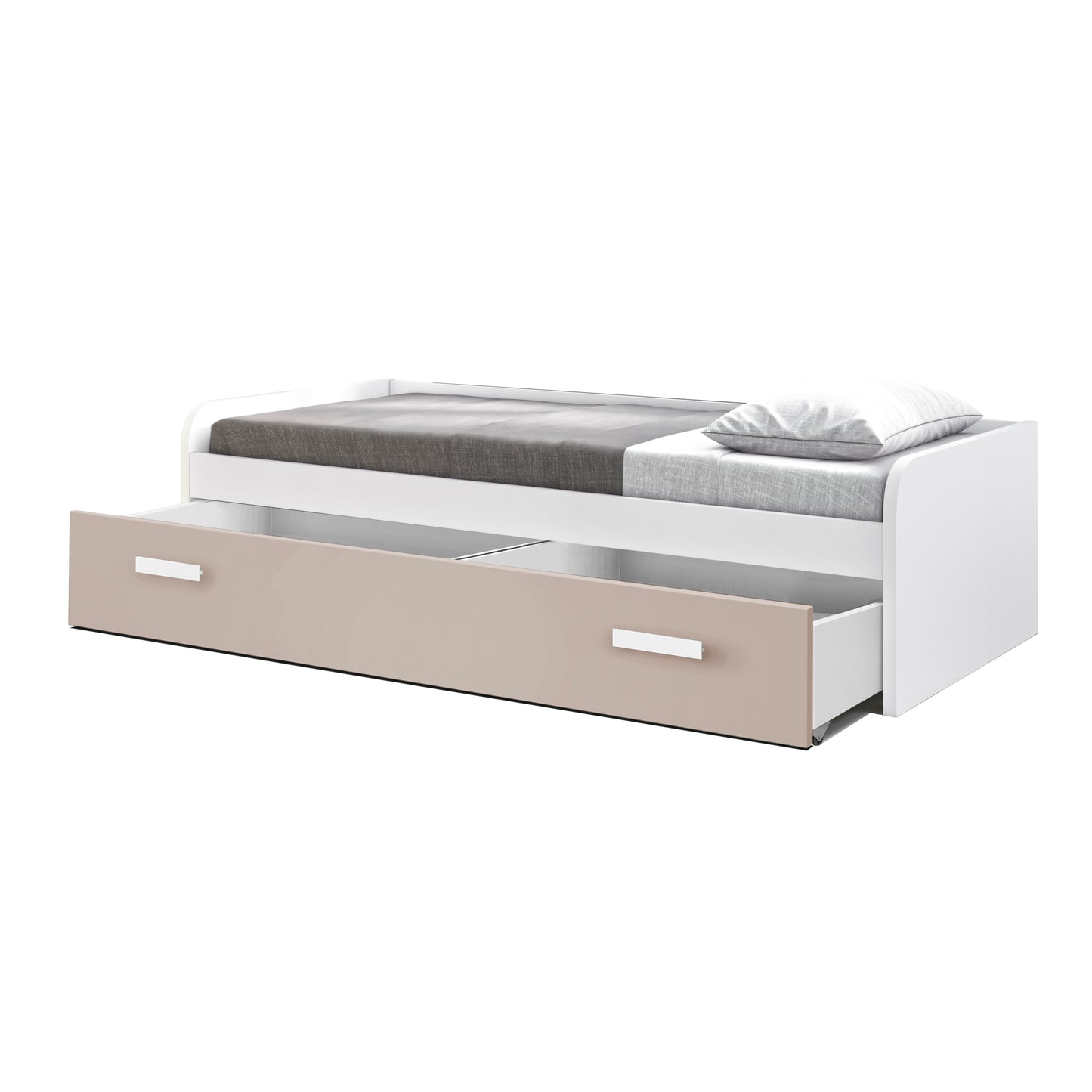 Cama Nido - 105 Cm - Venprodin - 54x190x113cm  - Blanco-capuchino