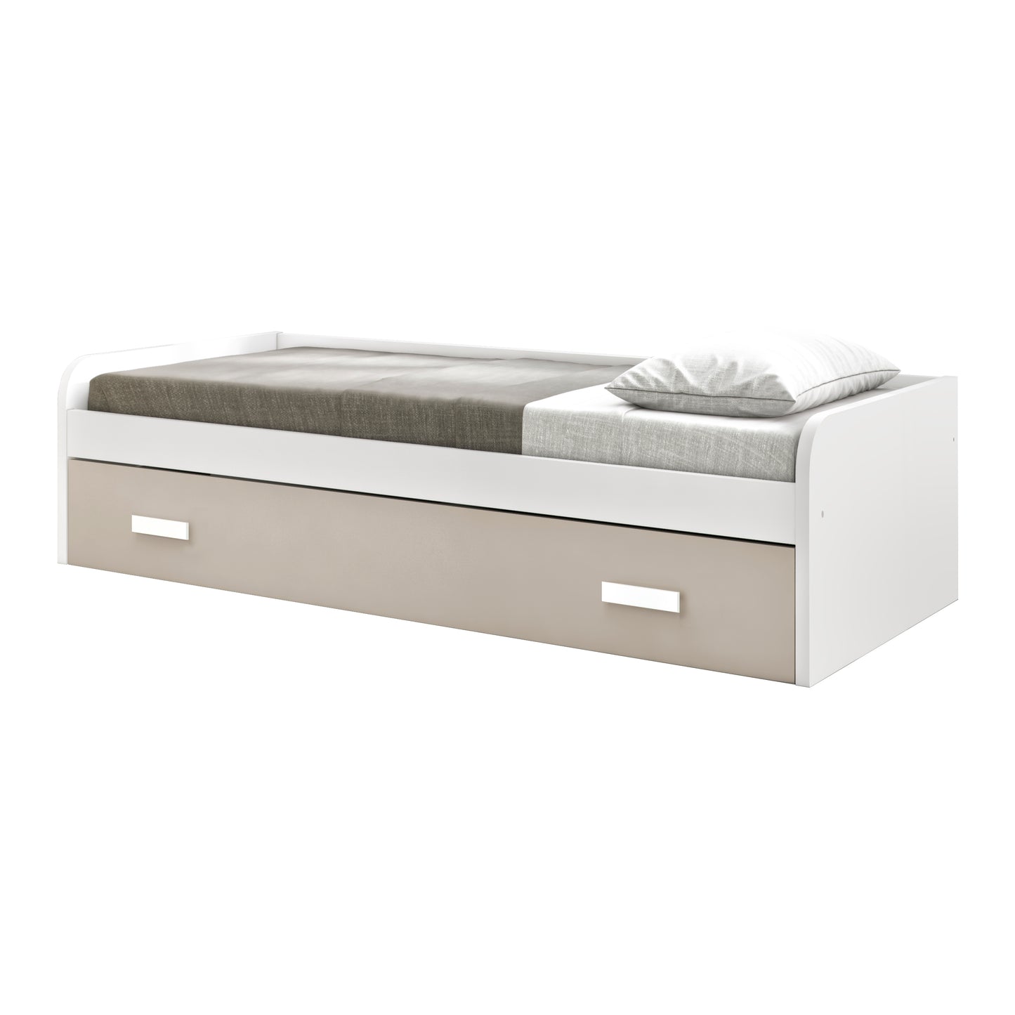 Cama Nido - 105 Cm - Venprodin - 54x190x113cm  - Blanco-capuchino