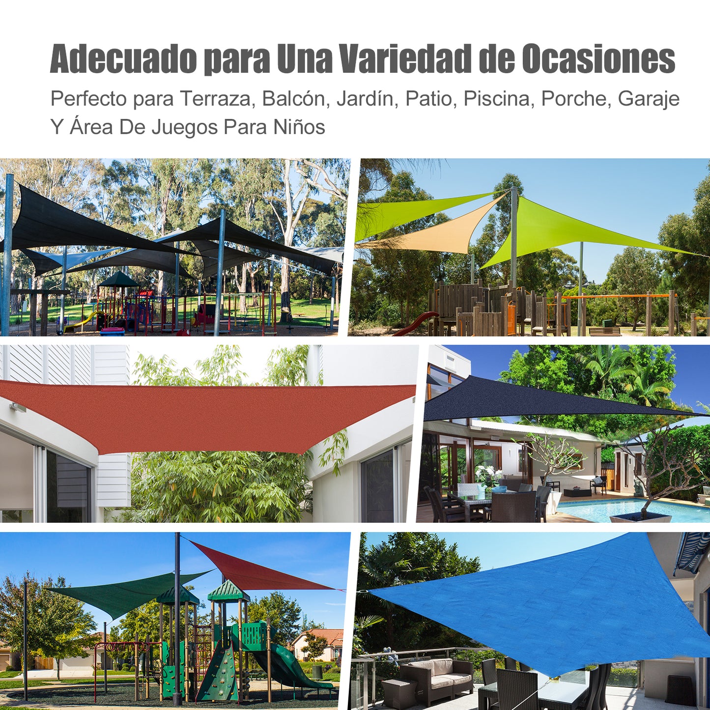 Outsunny Toldo Vela Rectángulo 3x4m Vela de Sombra para Terraza Jardín Camping Resistente al Agua Protección UV Poliéster Color Arena