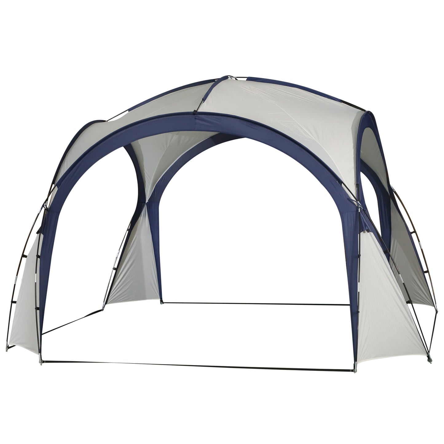 Outsunny Toldo de Refugio 3,5x3,5 m Toldo Camping Plegable con Gancho Bolsa de Transporte Impermeable y Protección UV para Terraza Playa Picnics Beige