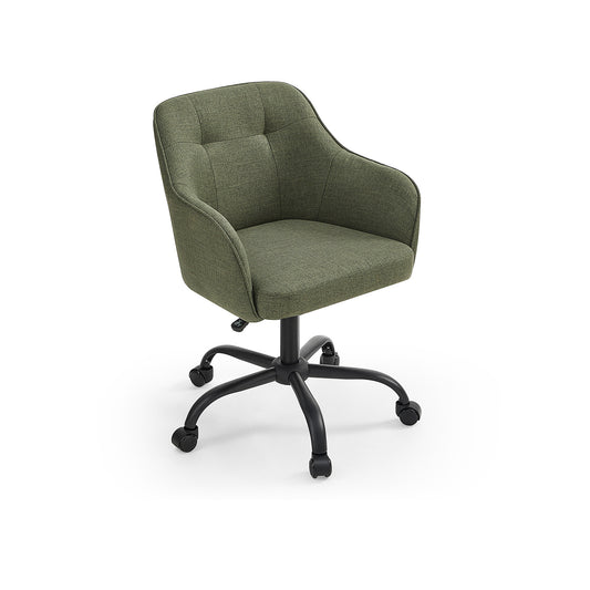 Silla de Estudio Giratoria Altura Ajustable Acero Verde-SONGMICS