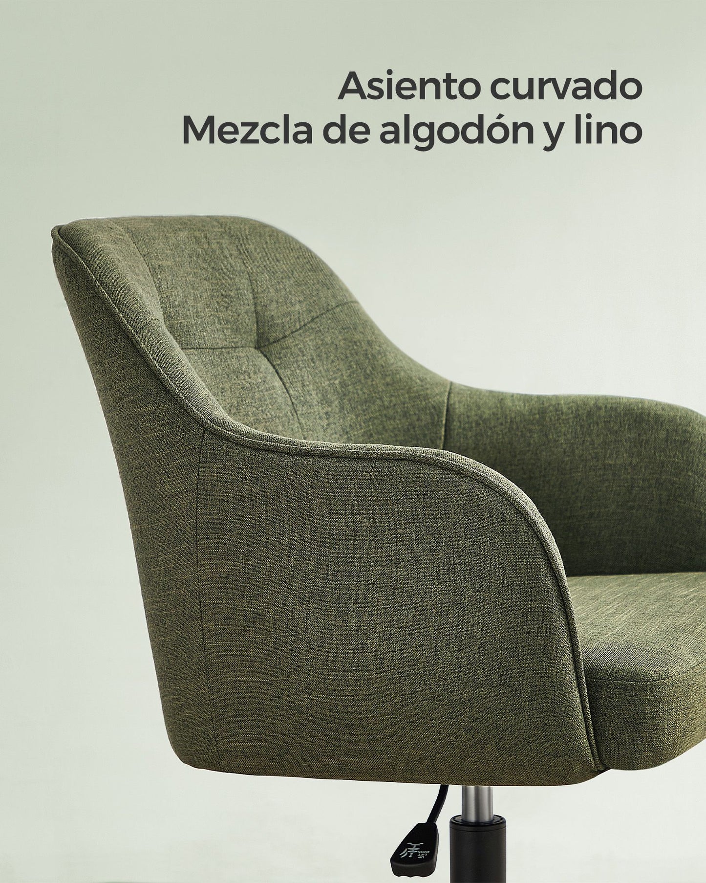 Silla de Estudio Giratoria Altura Ajustable Acero Verde-SONGMICS