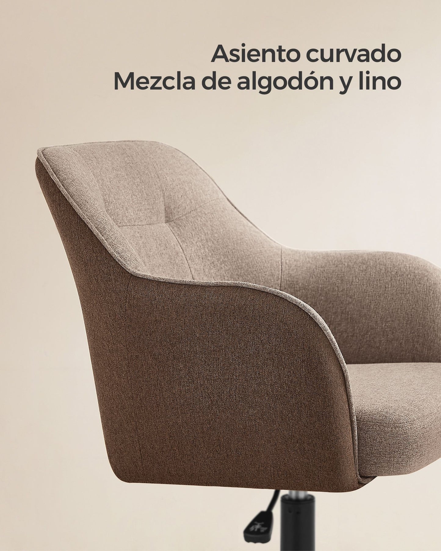 Silla de Estudio Altura Ajustable Transpirable Marrón-SONGMICS