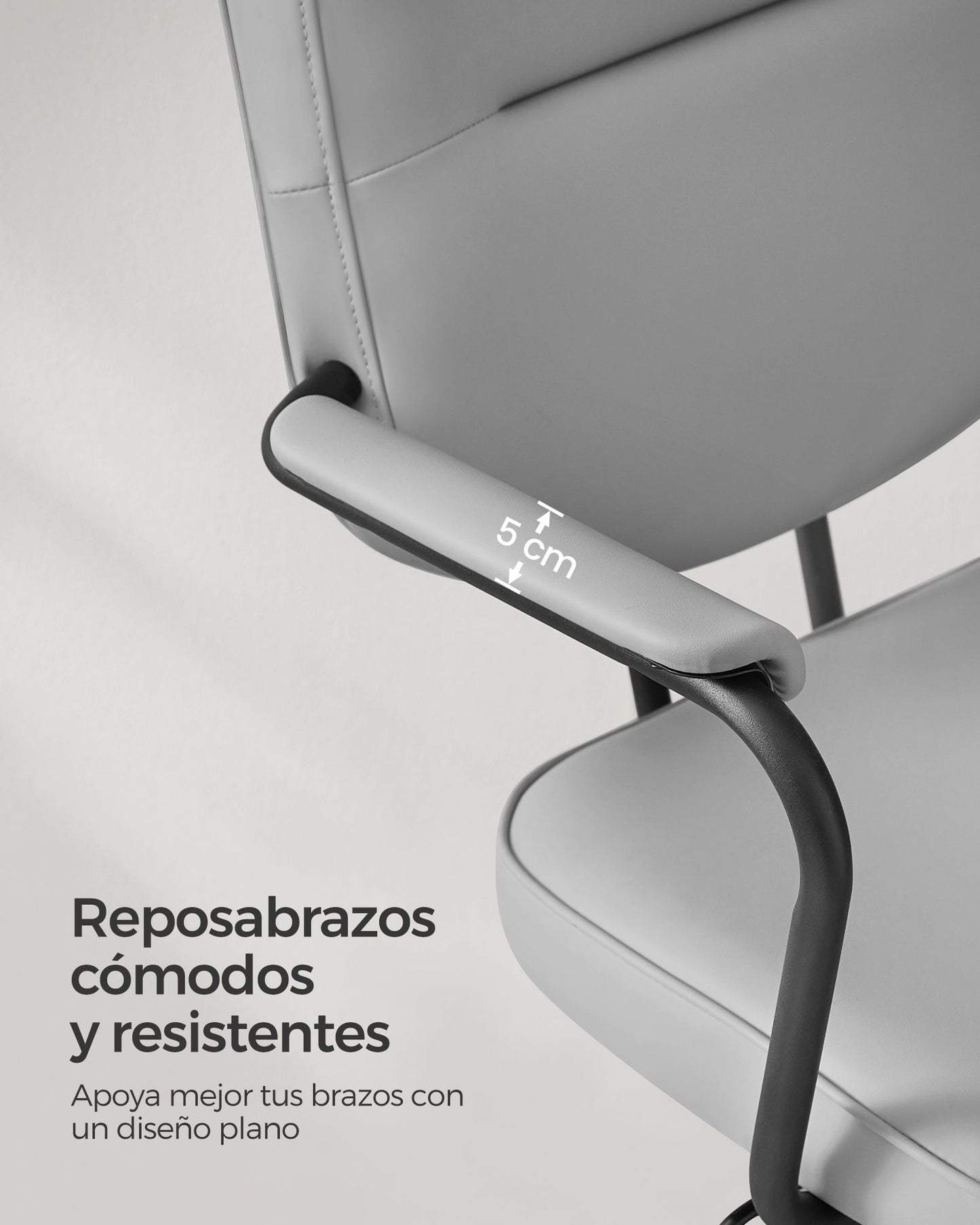 Silla de Escritorio Ergonómica Reposabrazos Gris Paloma-SONGMICS