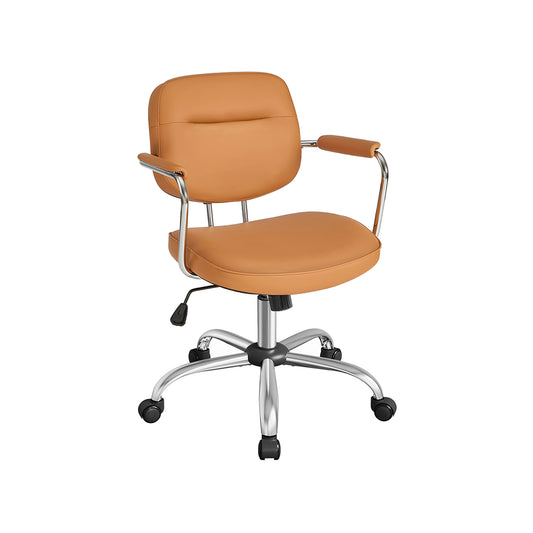 Silla de Escritorio Ergonómica Altura Ajustable Marrón Camello-SONGMICS